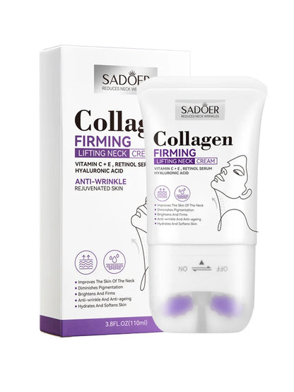 Collagen Firming Neck Cream Lifting Moisturizing Brightening Message Roller Neck Beauty Cream Necks Skin Care Products